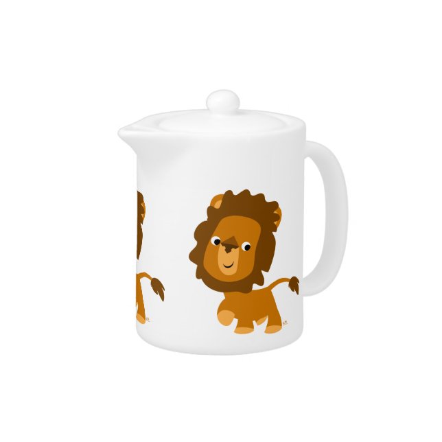 Cute Cartoon Content Lion Teapot (Right)