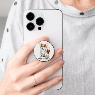 Cute Cartoon Corgi Personalized PopSocket