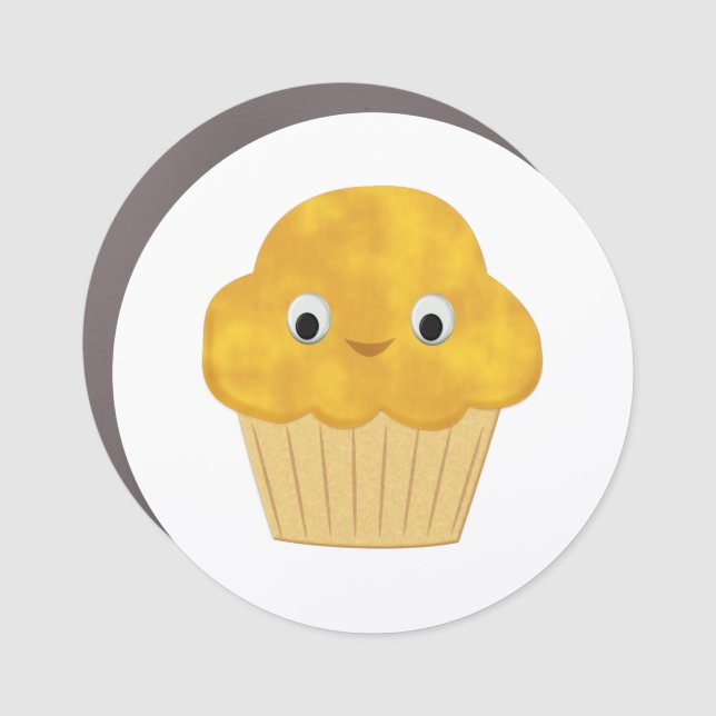 Cute Cartoon Corn Muffin Car Magnet (Front)