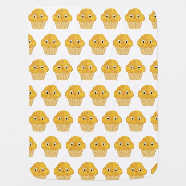 Cute Cartoon Corn Muffin Pattern Baby Blanket (Front)