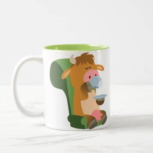 Cute Cartoon Cow and a Nice Cuppa Mug