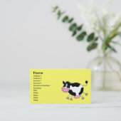 Cute cartoon cow business card (Standing Front)