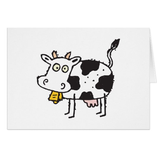 cute cartoon cow cards (Front Horizontal)