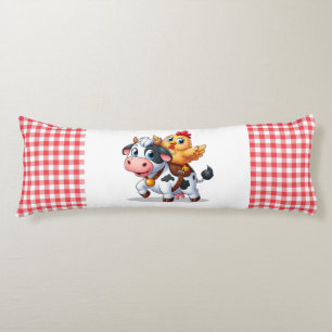 cute cartoon cow/chicken body pillow