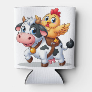 cute cartoon cow/chicken can cooler