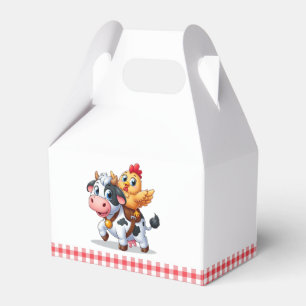 cute cartoon cow/chicken favor boxes