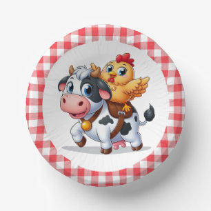 cute cartoon cow/chicken paper bowls