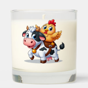 cute cartoon cow/chicken scented candle