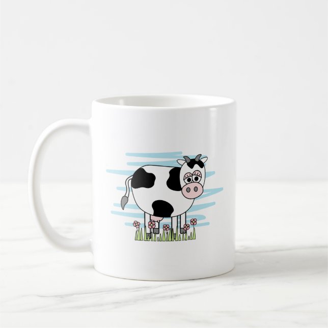 Cute Cartoon Cow   Coffee Mug (Left)