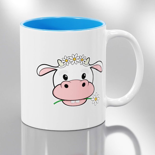 Cute Cartoon Cow | Kawaii Farm Animal Coffee Mug (Creator Uploaded)