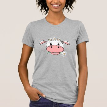 Cute Cartoon Cow | Kawaii Farm Animal T-shirt by SpoofTshirts at Zazzle