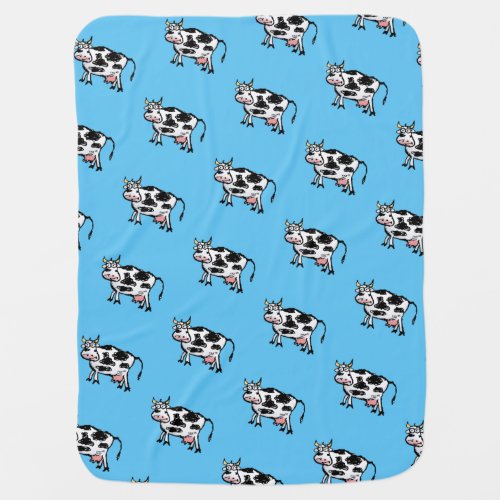 Cute Cartoon Cow Pattern Baby Blanket