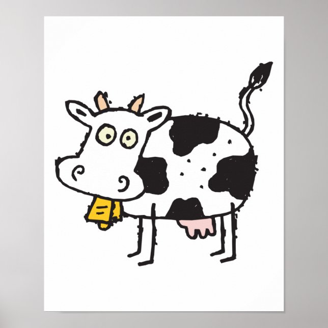cute cartoon cow poster (Front)
