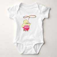 Cute Cartoon Cowboy Pig With Lariat