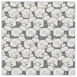 Cute cartoon cows fabric