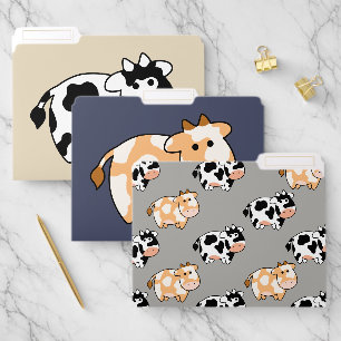 Cute Cartoon Cows File Folder