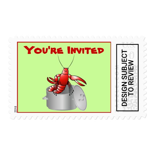 Cute Cartoon Crawfish Boil Party You Re Invited Postage