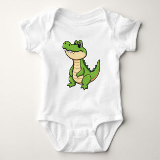 Cute Cartoon Crocodile Baby Bodysuit