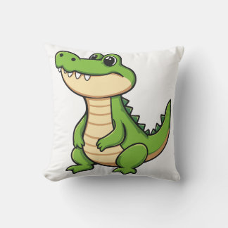 Cute Cartoon Crocodile Baby Throw Pillow