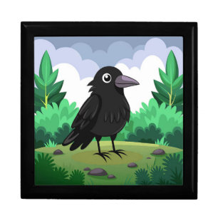 Cute Cartoon Crow Gift For Bird Lovers Box