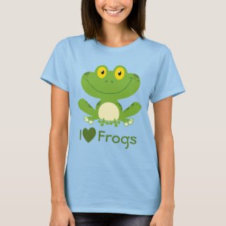 Cute Cartoon Customizable I Love Frogs Toddler T-shirt