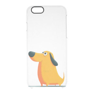 Cute Cartoon Dachshund Illustration – Funny Sausag Clear iPhone 6/6S Case