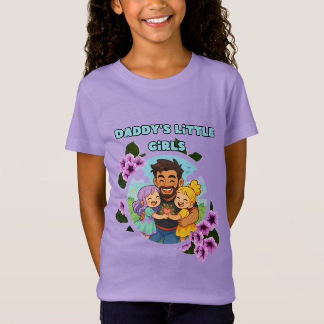 cute cartoon daddy daughter shirt (Front)