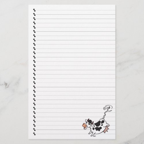 Cute Cartoon Dairy Cow Lined Pet Stationery