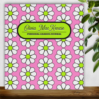 Cute Cartoon Daisy 3 Ring Binder