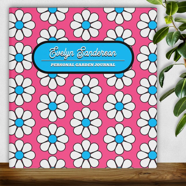 Cute Cartoon Daisy 3 Ring Binder (Creator Uploaded)