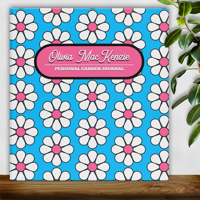 Cute Cartoon Daisy 3 Ring Binder (Creator Uploaded)