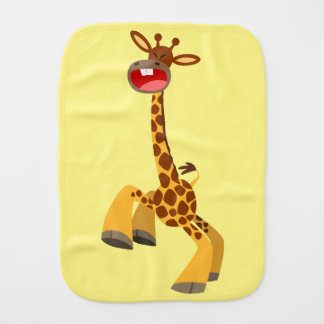 Cute Cartoon Dancing Giraffe Burp Cloth