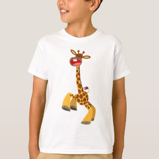 Cute Cartoon Dancing Giraffe Children T-Shirt