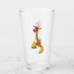 Cute Cartoon Dancing Giraffe Glass