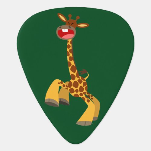 Cute Cartoon Dancing Giraffe Guitar Pick