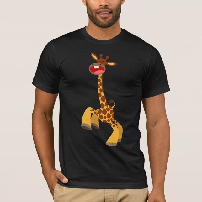 Cute Cartoon Dancing Giraffe T-Shirt (Front)