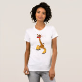 Cute Cartoon Dancing Giraffe Women T-Shirt (Front Full)