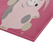 Cute Cartoon Dancing Pig Cutting Board (Corner)