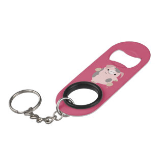 Cute Cartoon Dancing Pig Keychain Bottle Opener