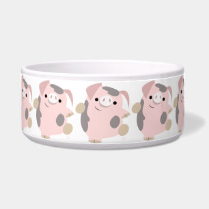 Cute Cartoon Dancing Pig Pet Bowl