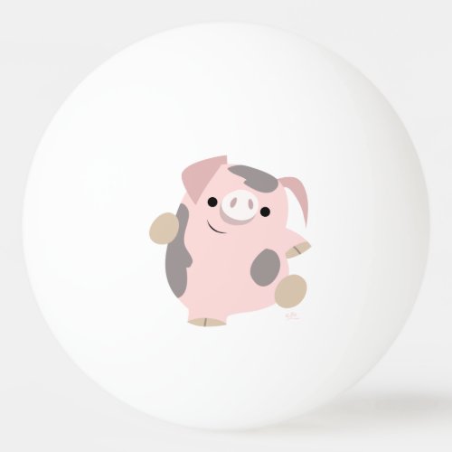 Cute Cartoon Dancing Pig Ping Pong Ball