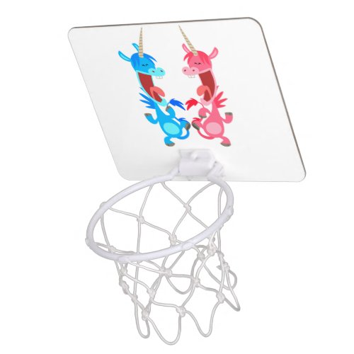 Cute Cartoon Dancing Unicorns Basketball Hoop