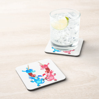 Cute Cartoon Dancing Unicorns Coasters Set