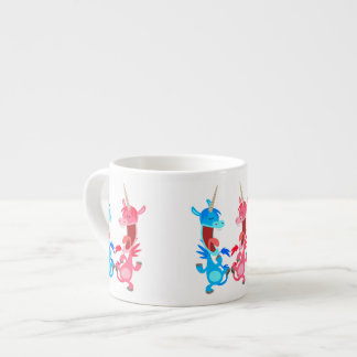 Cute Cartoon Dancing Unicorns Espresso Mug