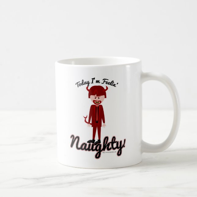  Cute Cartoon Devil Felling Naughty Cartoon Coffee Mug (Right)