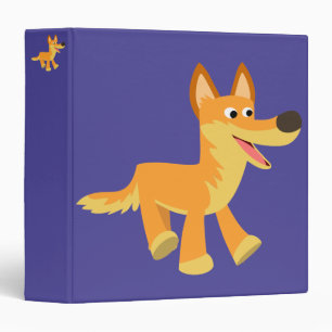 Cute Cartoon Dingo 3 Ring Binder