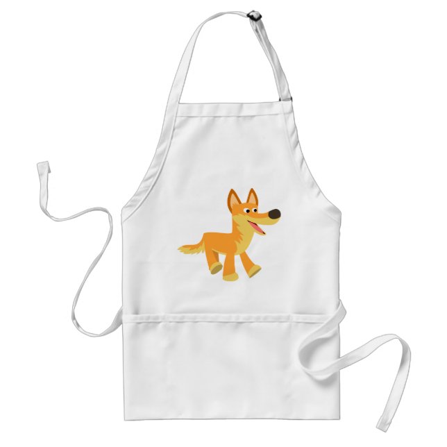 Cute Cartoon Dingo Adult Apron (Front)