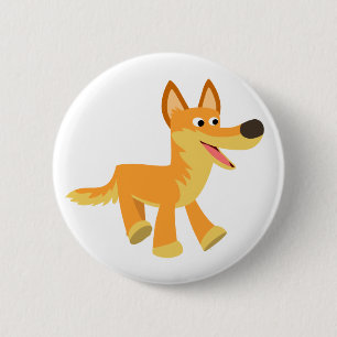 Cute Cartoon Dingo Button Badge