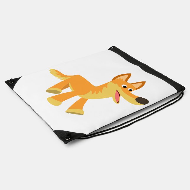 Cute Cartoon Dingo Drawstring Backpack (Side)