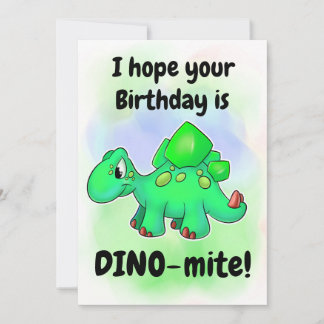 Cute cartoon Dino Birthday Card